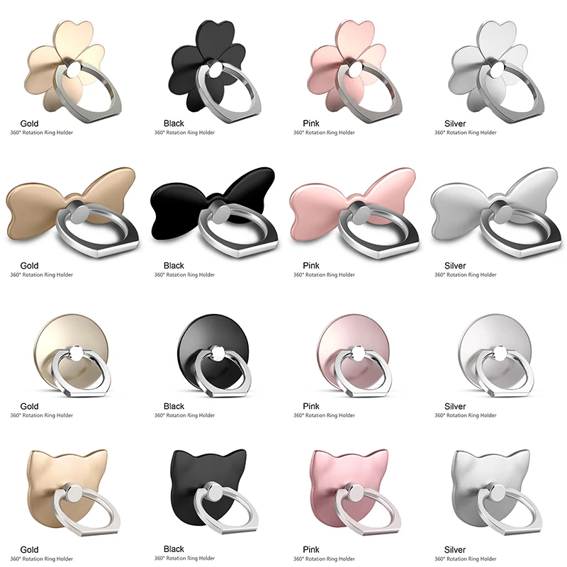 

Finger Ring Phone Holder Multi Cute Rotatable Stand For iphone 11 Samsung Xiaomi Universal Mobile Phone Grip Support Accessories
