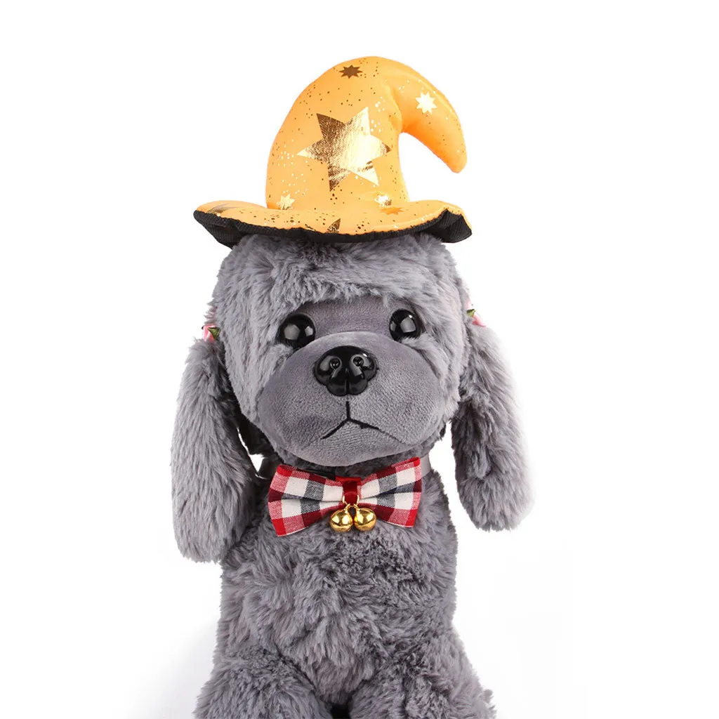 Хэллоуин для домашней собаки Кепка Косплей Костюм щенок Декор шляпы для маленьких кошек Собака Рождественская елка в форме шляпы вечерние товары