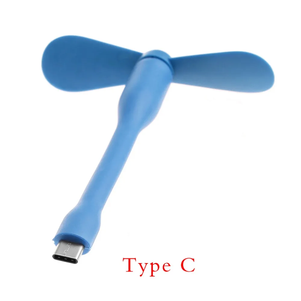 USB-C type-c гибкий мини крутой ручной вентилятор для смартфона ноутбука планшета Тип c разъем вентилятор для мобильного телефона