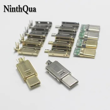 

4sets TYPE-C USB Plug Male connector welding Data OTG line interface DIY data cable accessories for Xiaomi Huawei oneplus phone