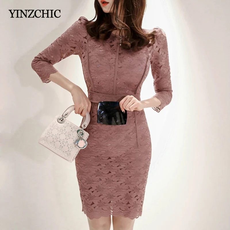 dark pink bodycon dress