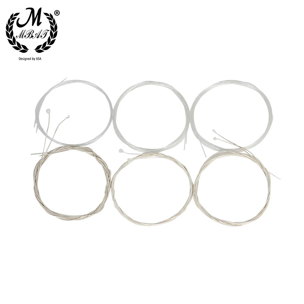 M MBAT-터키 Oud 아랍 류트 스트링 투명 나일론 실버 도금 구리 합금 상처 스트링 액세서리 O102, 고품질 12 개/세트