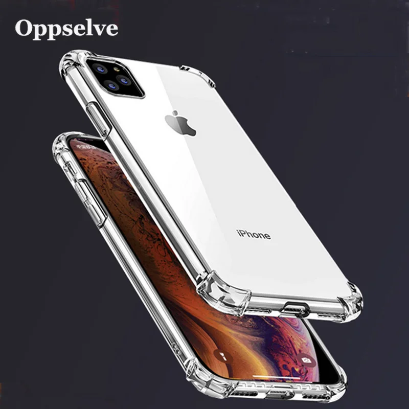 

Oppselve Sound Conversion Case For iPhone 11 Pro Max Silicon Soft TPU Transparent Black Protective Cover Airbag Shell Coque Capa