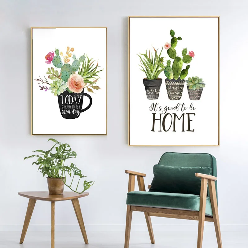 Botanical-Cactus-Print-Home-Sweet-Home-Sign-Quote-Wall-Art-Painting-Kitchen-Decor-Tea-Poster-Nordic (5)