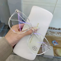 Transparent Computer Glasses Frame Women Men Blue Light Round Eyewear Blocking Glasses Optical Spectacle Eyeglass