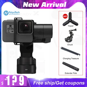 

Feiyu FY WG2X Waterproof Wearable 3 Axis Gimbal with 360 Degree Panning Tilting with Gopro Hero Session 7 5 6 Yi 4K PK WG2