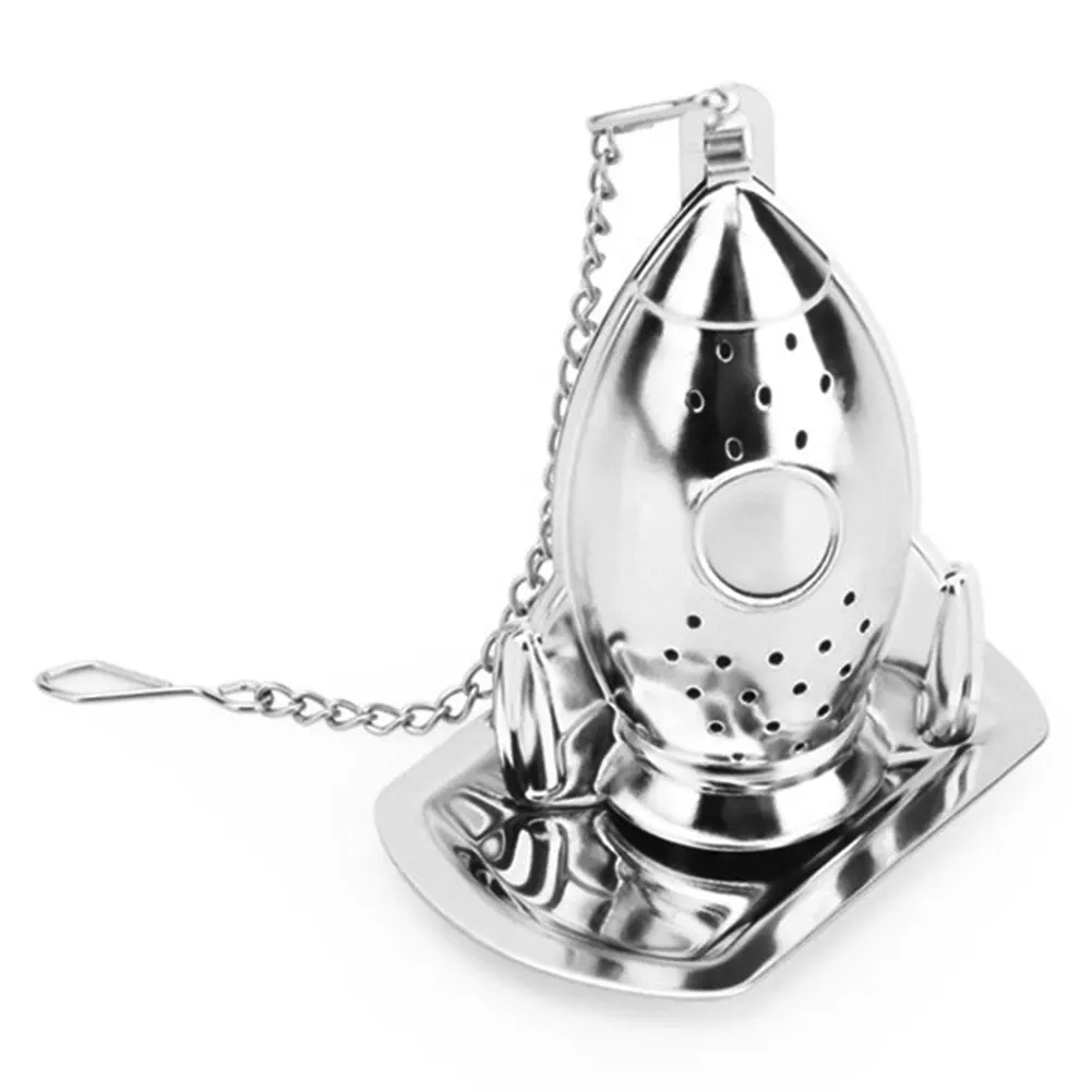 Multifunctional Rocket Shape Accessories Home Teapot Reusable Mesh Infuser Tea Strainer Stainless Steel Loose Leaf Locking