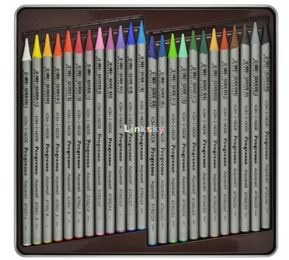 KOH-I-NOOR Progresso Woodless Aquarell 컬러 연필, 12/36/48 색 세트 우드리스 아쿠아롤 컬러 연필