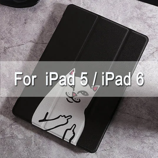 cat for air1 air2 Чехол-подставка из искусственной кожи с рисунком звезды для Apple ipad mini 12345 air1 2, автоматический режим сна и пробуждения, чехол для ipad 234, ipad - Цвет: cat for air1 air2