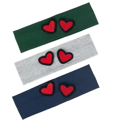 DIY Baby Headband Hair Accessories Newborn Baby Girls Heart Soft Patch Cotton Love Headbands Baby Stretch Flat Head Wrap Turban