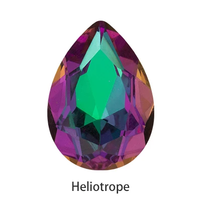 Яркие Heliotrope Tear Drop K9 стеклянные стразы объемные стразы клей на одежду ремесла Ювелирные изделия Аксессуары - Цвет: Heliotrope