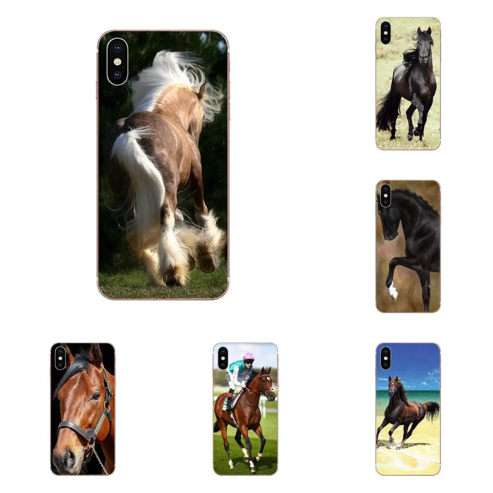 Мягкие чехлы из ТПУ для Samsung Galaxy Note 8 9 10 Pro S4 S5 S6 S7 S8 S9 S10 S11 S11E S20 Edge Plus Ultra Horse Racing Animal |