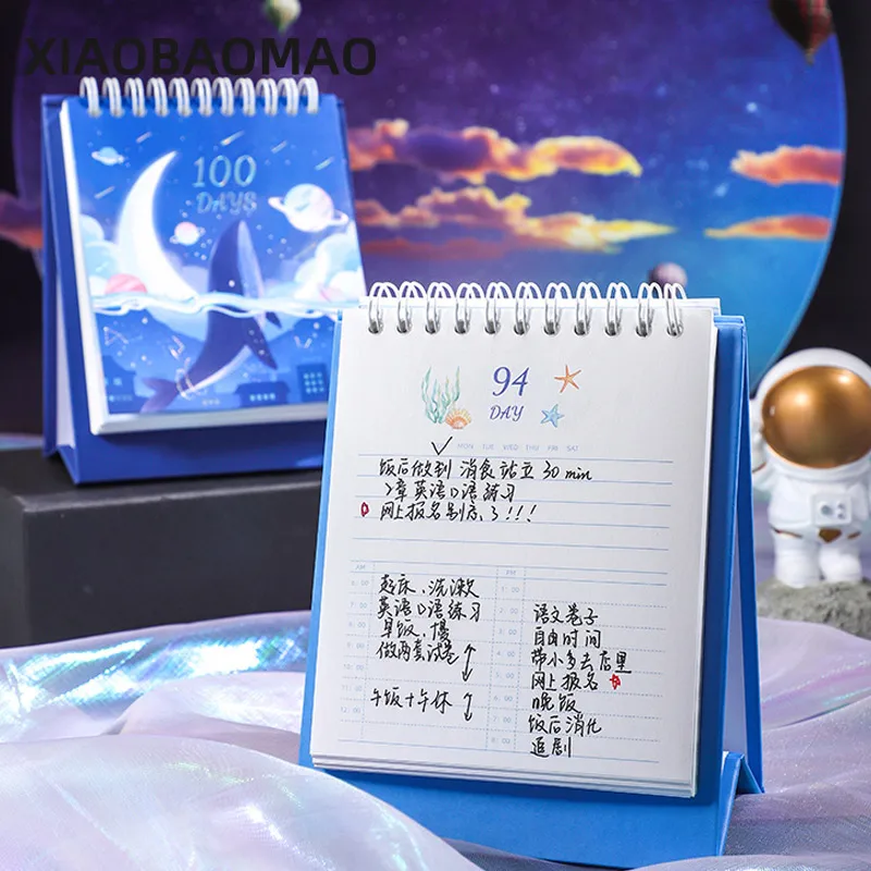 

Ocean Whale 100 Day Countdown Calendar Daily Plan Calendar Notebook Study Plan Regular Agenda Home Office Supplies