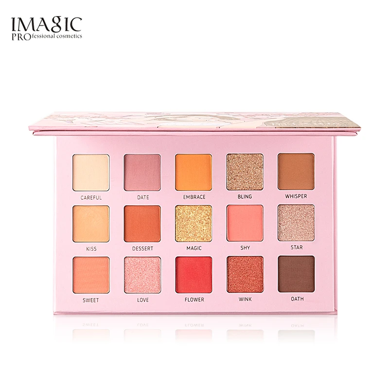 Pink IMAGIC15 15 цветов Палитра теней для век милые тени для век матовые тени для век водонепроницаемые пигментные тени для век Палитра Макияж Палитра TSLM1 - Цвет: Pink