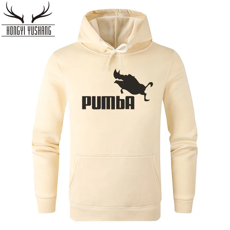 3 Осенняя забавная мужская толстовка с капюшоном Pumba, хлопковая толстовка с принтом, модная повседневная Уличная одежда, крутая мужская Толстовка - Цвет: 3