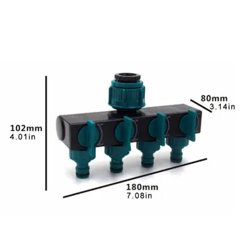 

Garden Watering Lawn Maintenance Faucet One-In Four-Out Valve Diverter 4-Way Hose Divider Connector Garden Supplies