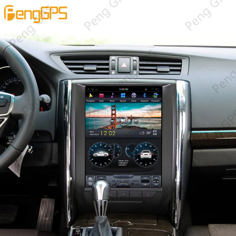 12,1 ''Тесла Android 8.1PX6 4+ 64 Гб Голосовое управление встроенный CARPLAY автомобильный радиоприемник для Toyota Reiz Mark 2011- gps навигация