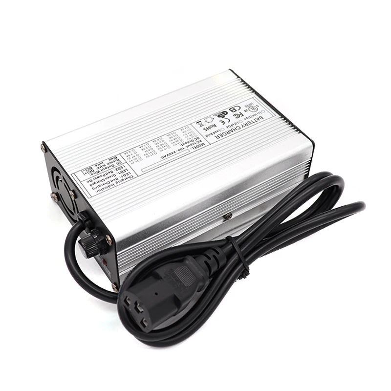 42V 2.5A литий-ионный аккумулятор зарядное устройство для 10S 36V Lipo/LiMn2O4/LiCoO2 зарядное устройство для батареи E-bike алюминиевый корпус с вентилятором