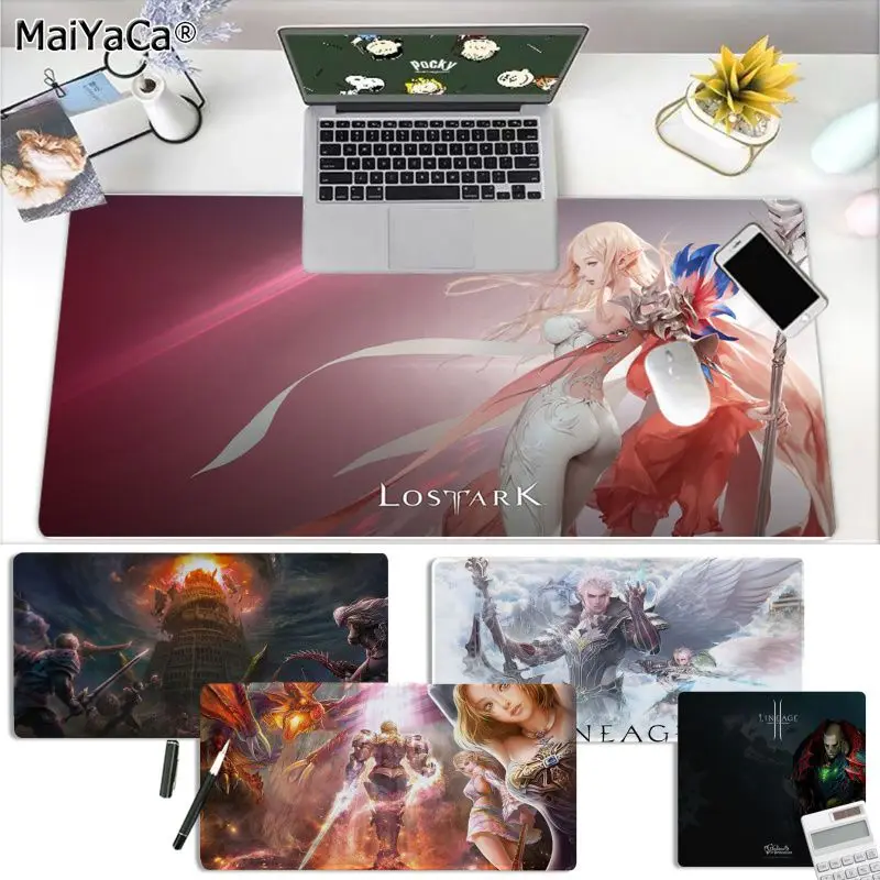 MaiYaCa в запасе большой коврик для мыши lineage 2 PC компьютерный коврик резиновый PC компьютерный игровой коврик для мыши