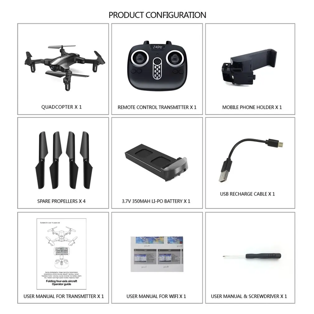 FQ31W Складная камера Дрон wifi RC Квадрокоптер с пультом дистанционного управления Высота удержания беспроводной вертолет портативный RC модель - Цвет: 200w silver