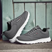 PU Leather Sneakers Men Shoes Autumn Winter Outdoor Lightweight Sport Running Shoes for Men Keep Warm Optional Plush Big Size 47