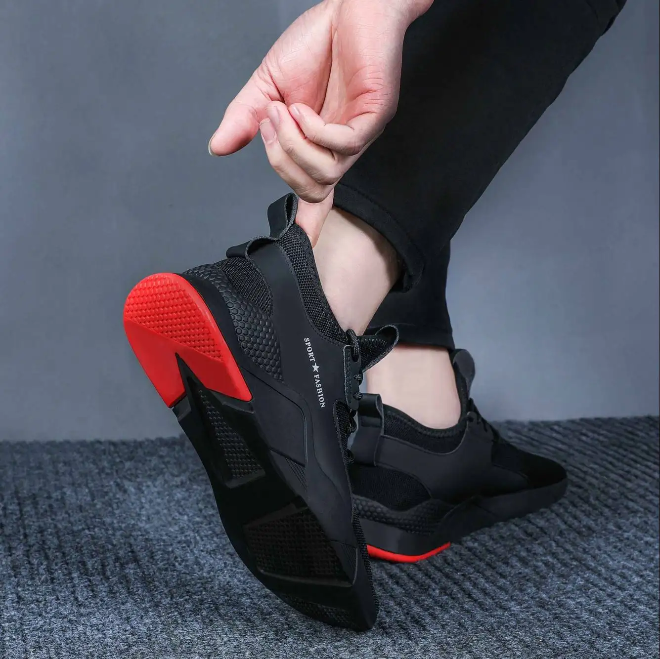 

New Style Korean-style Fashion Men Athletic Shoes Trend Versatile Men Sports Running Shoes