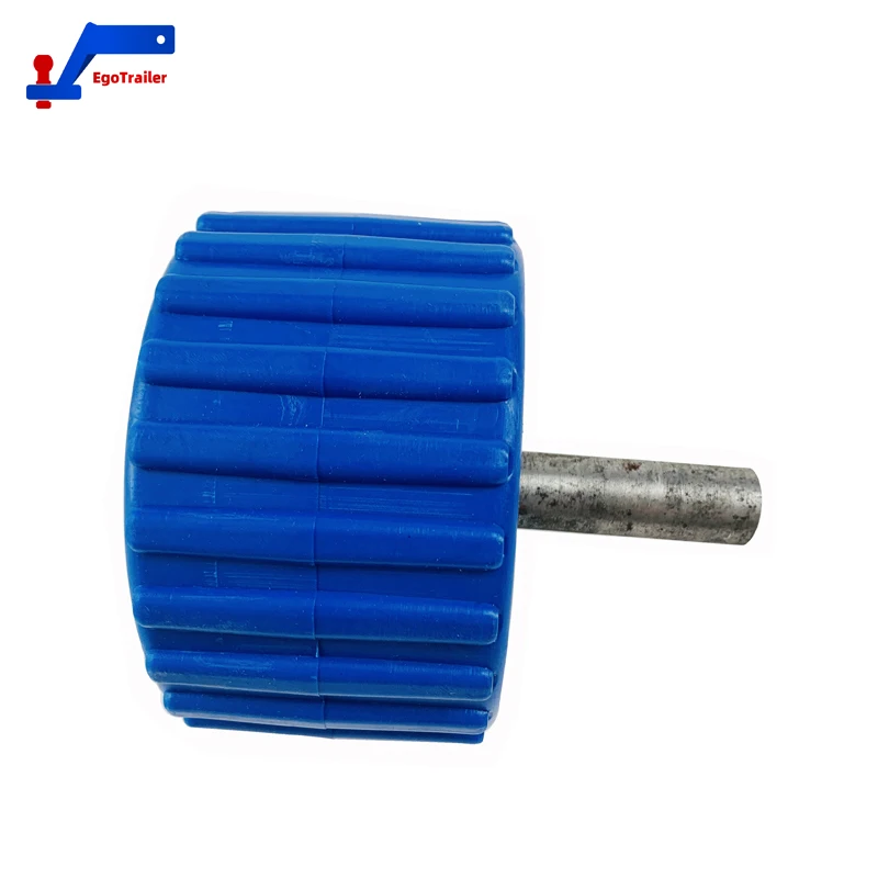 EgoTrailer BOAT TRAILER WOBBLE ROLLERS. kits 5" BLUE RIBBED 18mm Bore. Soft Wobble Roller