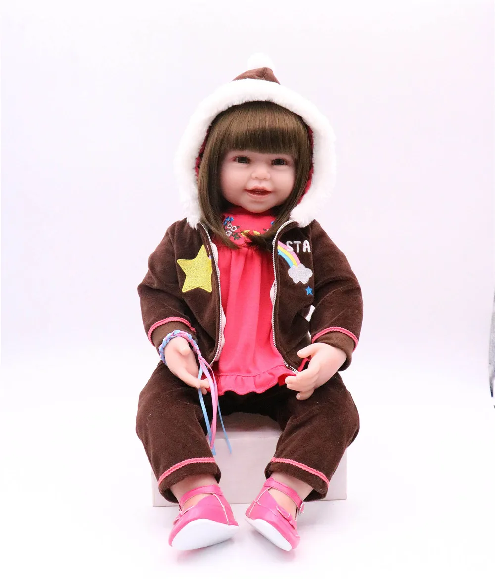 

NPK 60cm Silicone Vinyl Reborn Baby Doll Toy For Girl Exquisite Princess Toddler Alive bebe reborn Child Birthday Gift Play House Toy