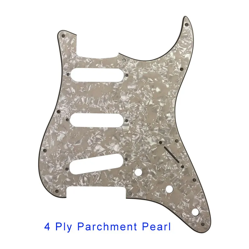 Parchment Pearl Pleroo гитарные части накладки для ST гитара SSS с тремя обратными установками Американский Винтаж '65 однокатушные звукосниматели Strat - Цвет: Parchment Pearl