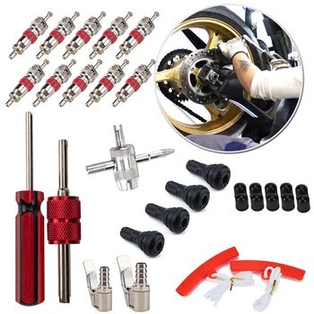 

Changing Rim Protectors Valve Stems Tools Kit Car Bicycle Tire with TR412 for Outdoor Personal Car Parts Decoration