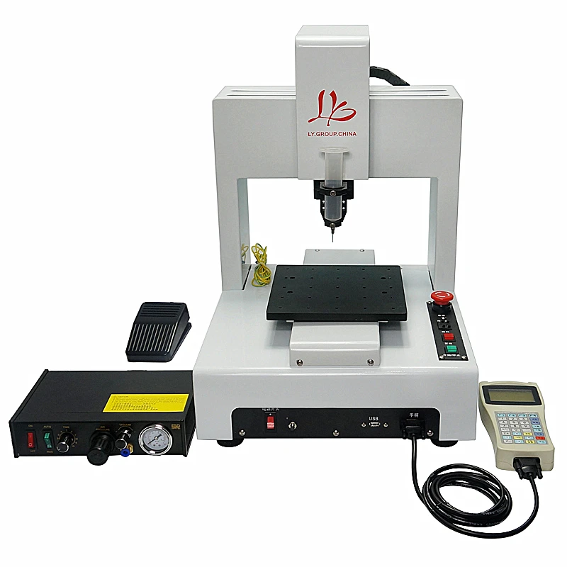 LY-221 3 оси автоматическая SMT печатная плата дозатор паяльной пасты Клей Диспенсер совместимый для мобильного рамки клей дозирования работает