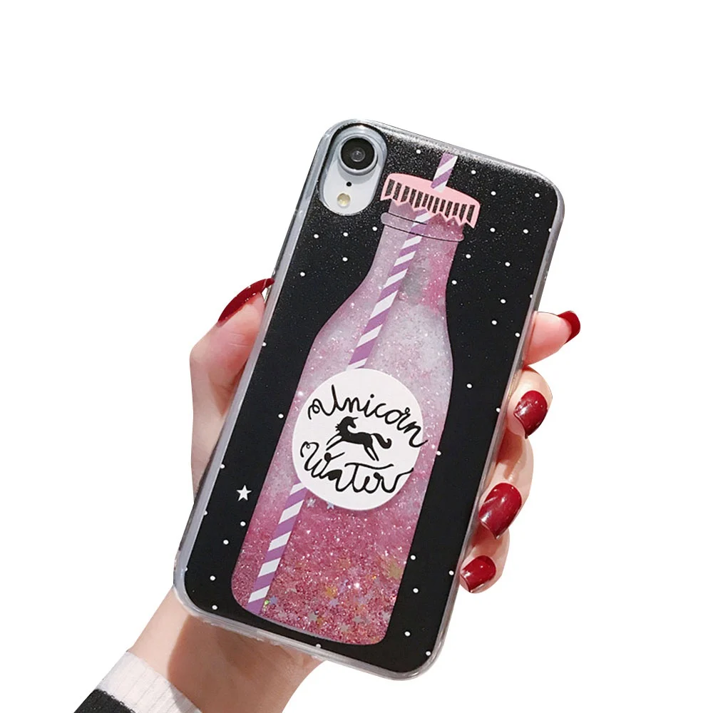 Блестящий песок динамический чехол для iPhone X XSMax XR Bling Flower Love Heart Case для i Phone Case 7 8 6 6s Plus/6 6s Capa