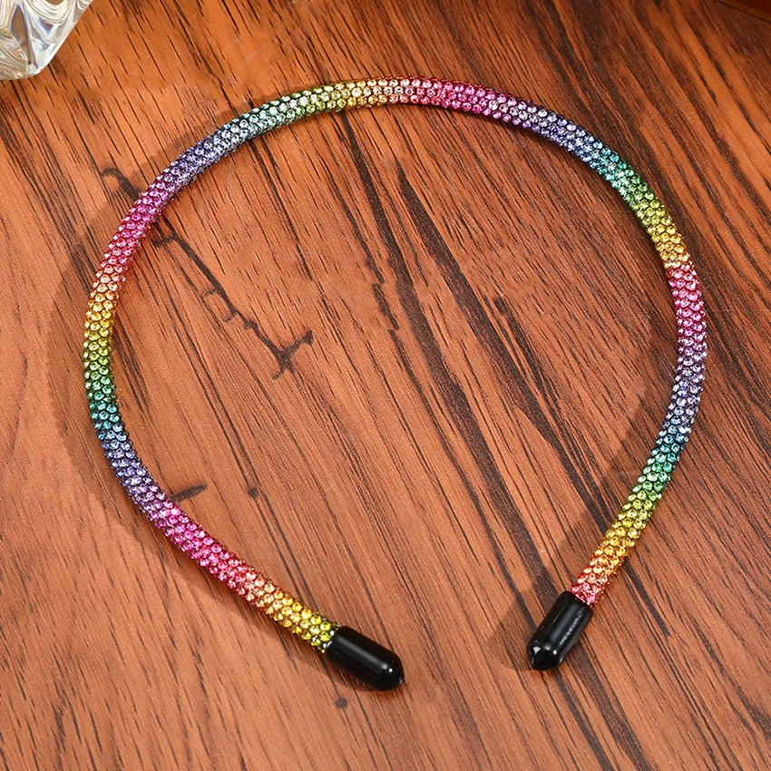 Levao Shiny Rhinestone Headband For Girls 2022 New Multicolor Hair Band Hoop Bezel Hair Accessories Headwear