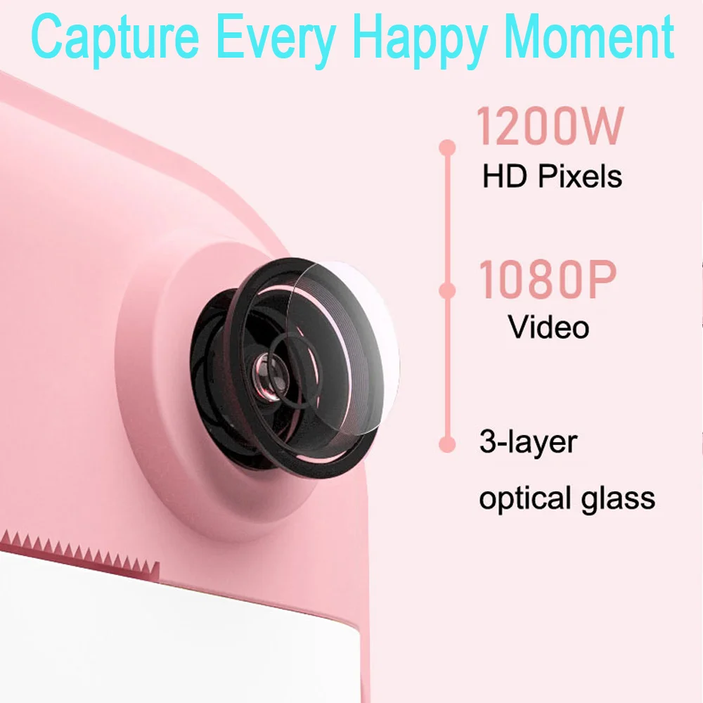 Симпатичные HD дети мгновенный термопринтер камера двойной объектив со