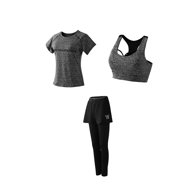 Crocosport, женский спортивный костюм, набор, быстросохнущий, для тренировок, бега, йоги, фитнеса, спортивная одежда, Femme, топы для женщин, леггинсы, комплект с бюстгальтером