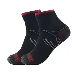 1Pair Men's Cotton Socks Sports Foot Compression Socks Anti-Fatigue Cycling Socks Fasciitis Heel Spurs Pain Knitted Socks Unisex