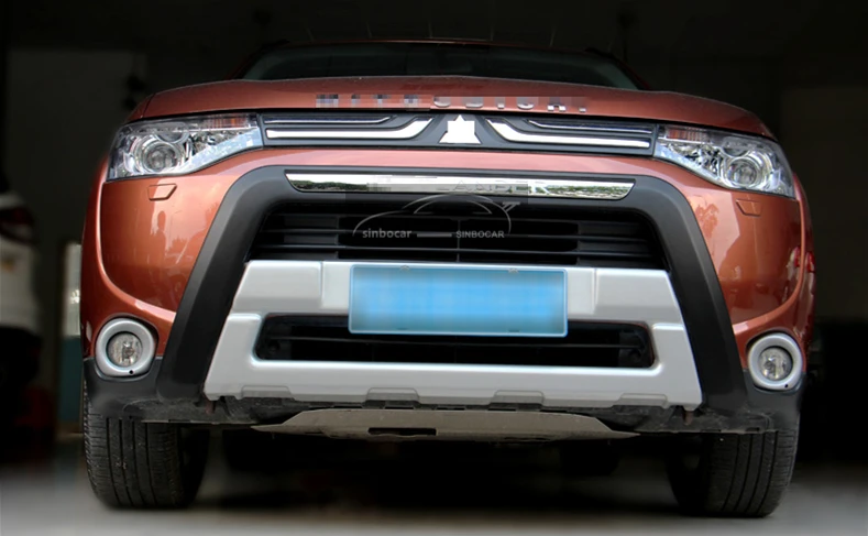 Защита переднего+ заднего бампера Накладка на порог крышка багажника для Mitsubishi Outlander 2013 автомобильный Стайлинг Бампер протектор