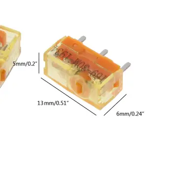 

2020 New 2Pc TTC Dustproof Gold Mouse Micro Switch Micro Button Gold Contactor 30 Million