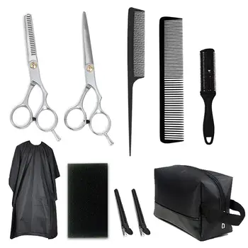 

Professional Haircut Set Hair Cutting Scissors Set Hairdressing Scissors Kit with Comb Cape and Others for Hairdressing Styling