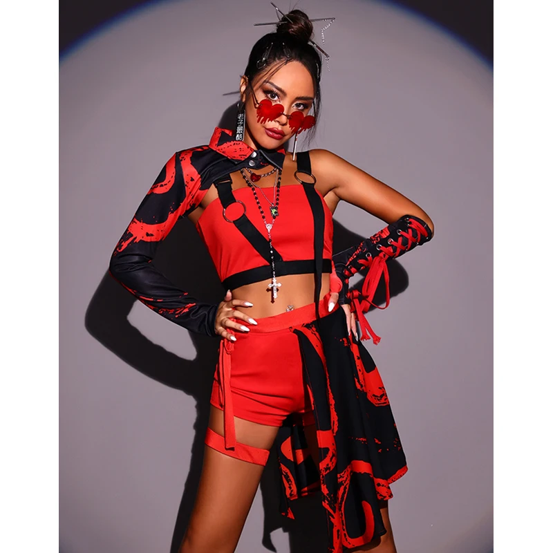 Gogo Dancer Costume Women Hip Hop 