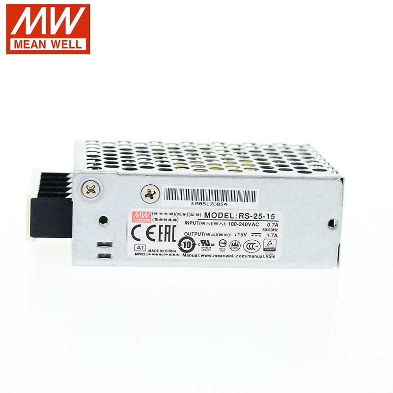[Семь Неоновые] бренд MEAN WELL представляет RS-25 3,3 V 5V 12V 15V 24V 48V 25 Вт высокое Мощность высокая эффективность один Выход переключение Питание