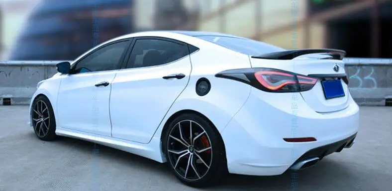 Высокое качество ABS краска автомобиль задний багажник спойлер крыло подходит для hyundai Elantra 2012 2013