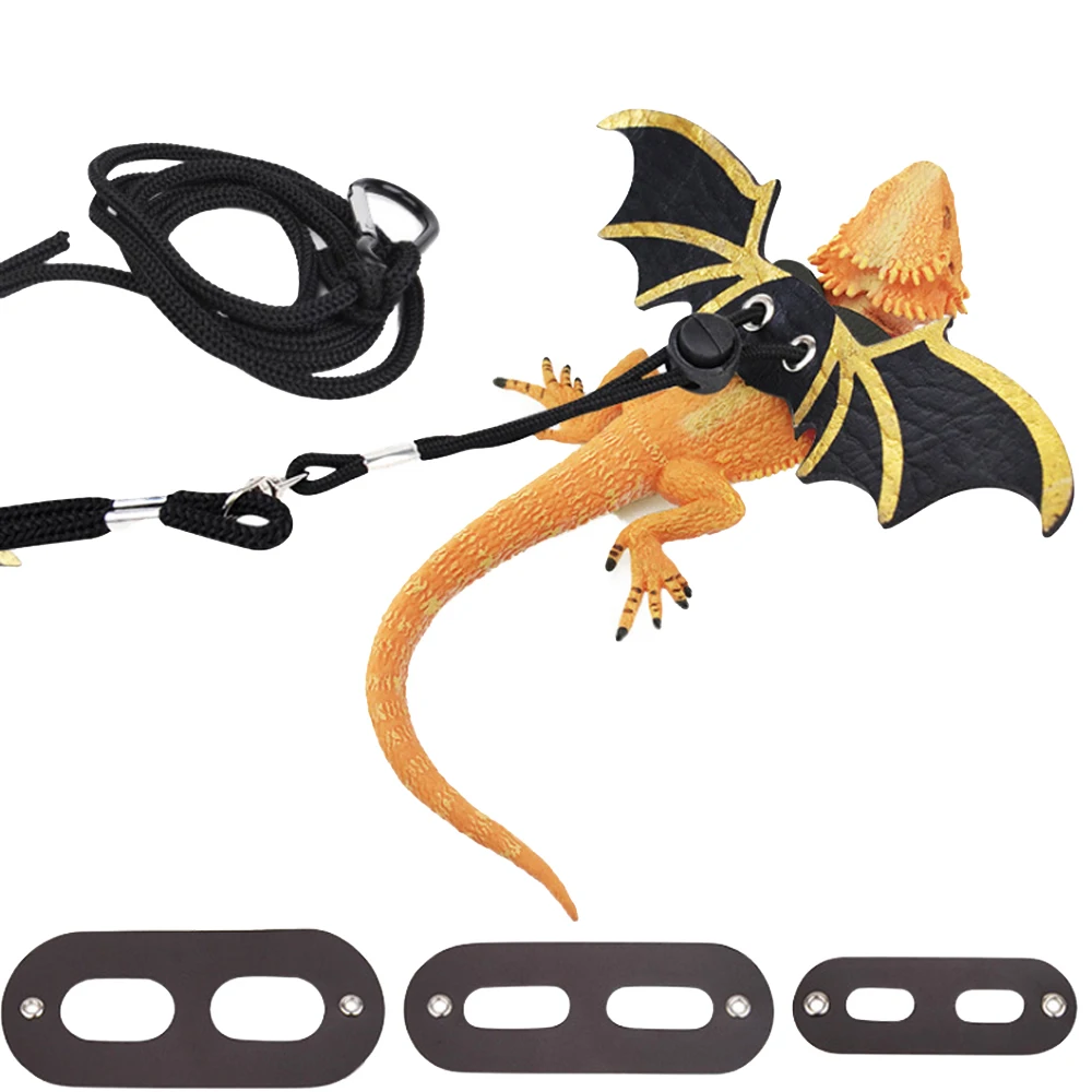 Adjustable Reptile Lizard Harness Leash Bearded Dragon Harness Lizard Rope Lizard Leash Reptile Pet Outdoor Carrying Walking