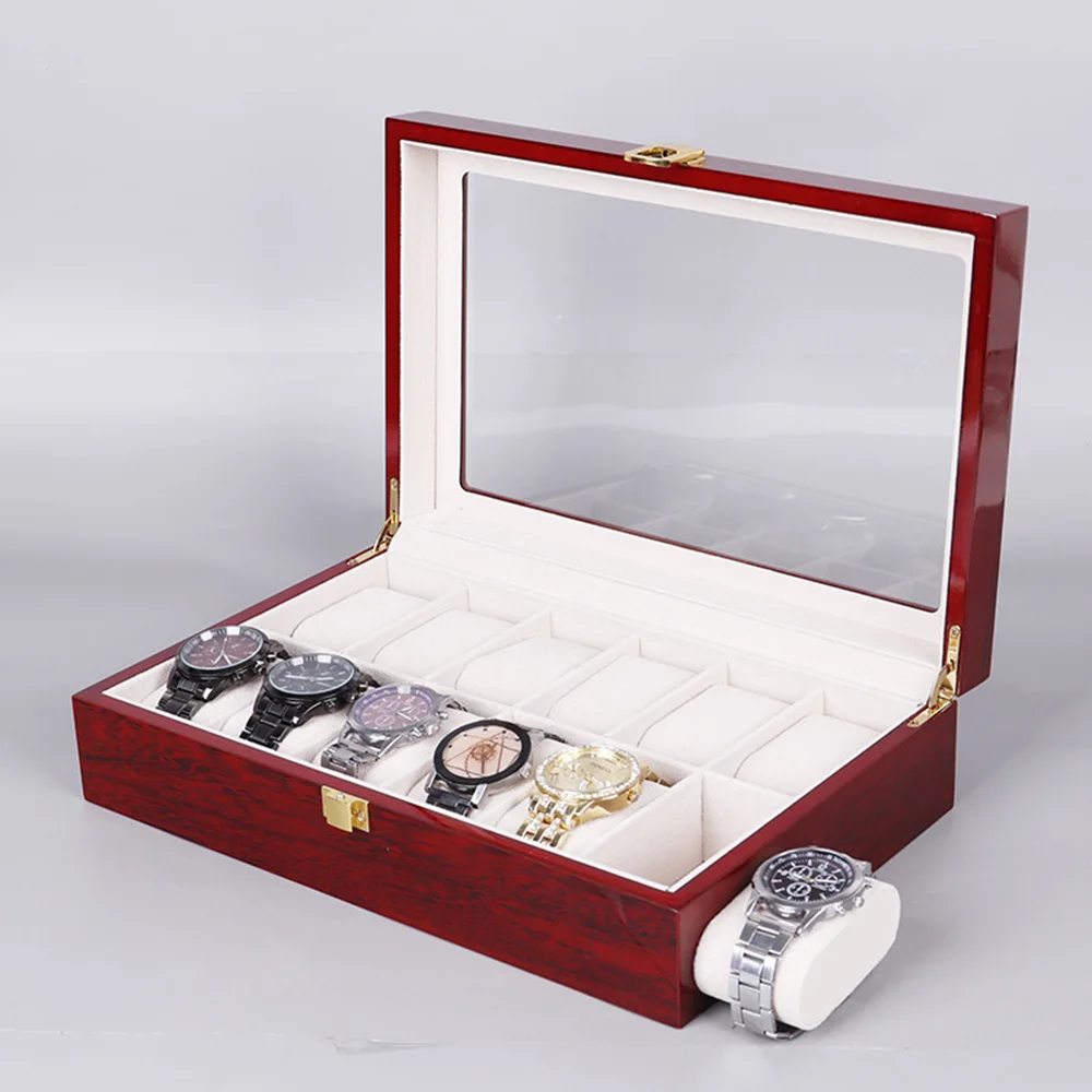 Piano with Baking Paint 6-digit 10 Digit 12 Digit Watch Box Jewelry Storage Display Box Wooden Box Correas Apple Watch Box Case 