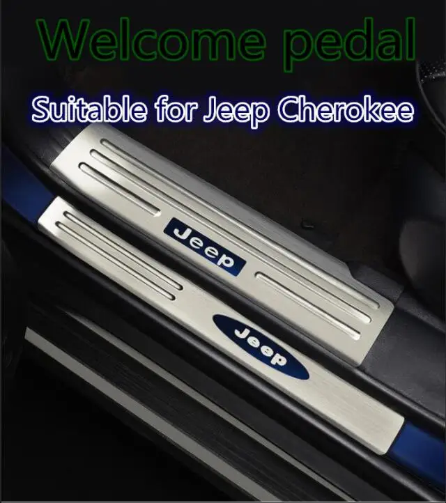 Добро пожаловать педаль подходит для Jeep Cherokee арматура, для 16-19 Cherokee декоративные аксессуары из нержавеющей стали
