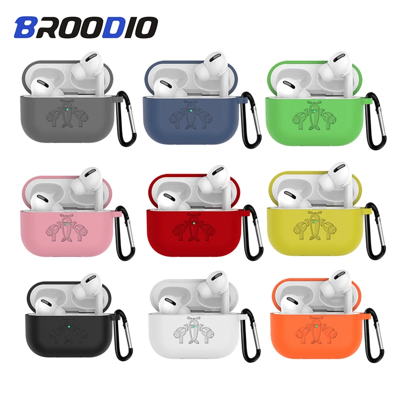 

Silicone Case Protective Cover For Apple Airpods Pro Wireless Bluetooth For For Air Pods pro 3 Fundas soft Silicone Cover Cases