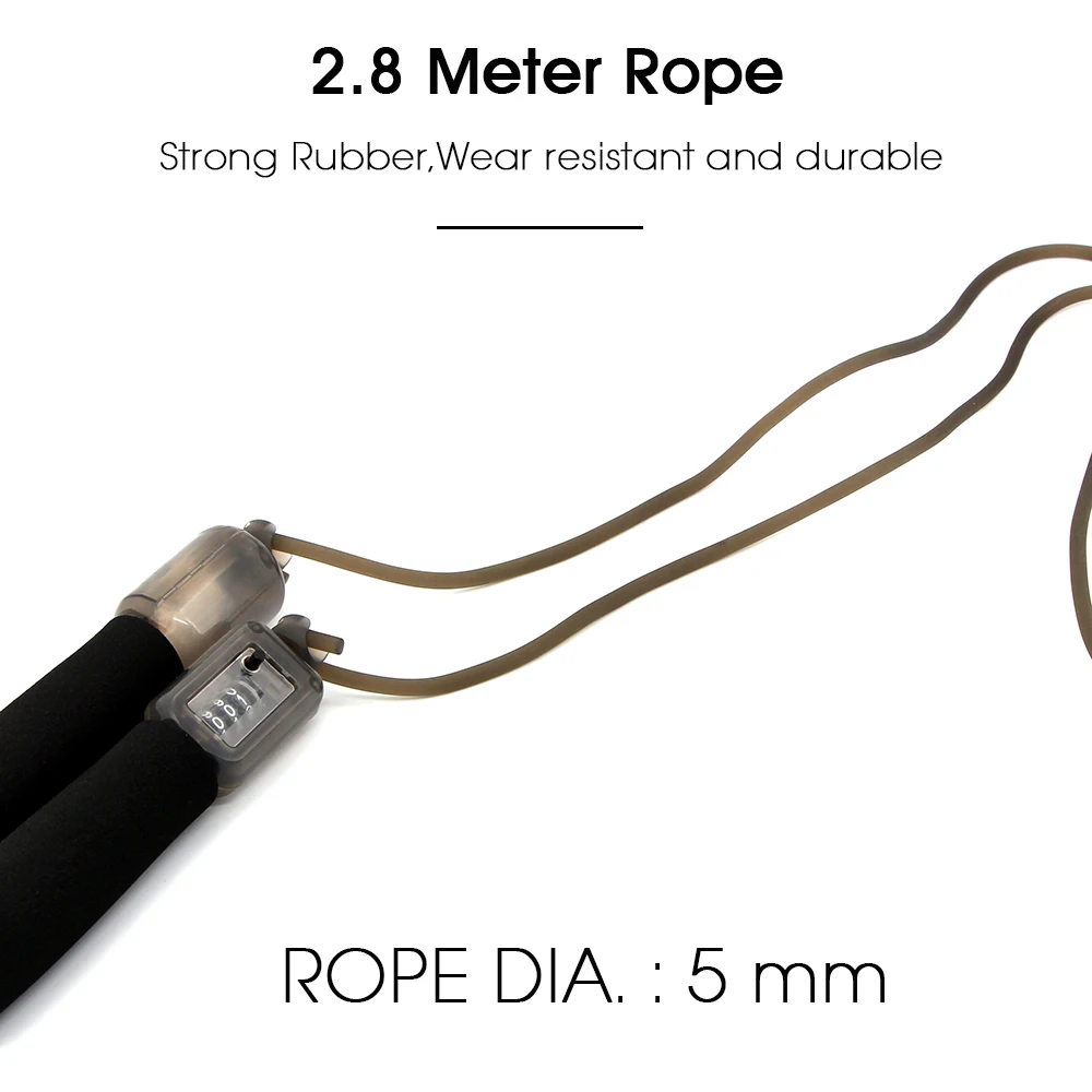 WELKIN Jump Ropes with Counter Sports Fitness Adjustable Fast Speed Counting Jump Skip Rope Skipping Wire Gym Fitness Equipment