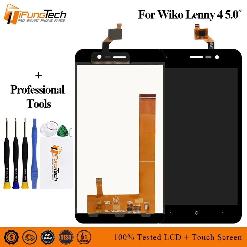 

For Wiko Lenny 4 LCD Display + Touch Screen 100% tested New Screen Digitizer Assembly 5.0inch for Wiko Lenny 4 lcd