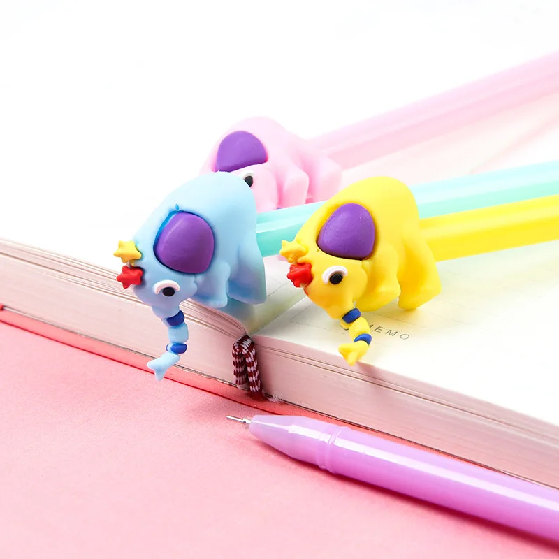 4 шт. гелевая ручка Kawaii elephant 0 5 мм черная цветная чернильная Шариковая подарок для
