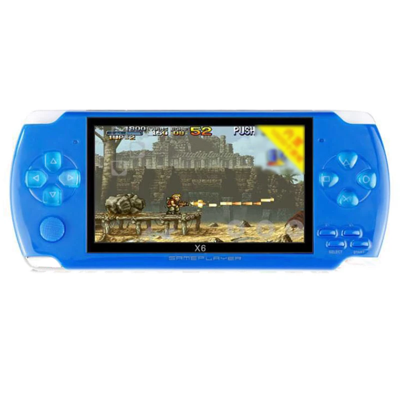 16 Bit 4.3 Inch Retro Handheld Game Console, 8GB Vintage Classic Games Machine, TF Card MP4/ 5 Player - Цвет: Синий